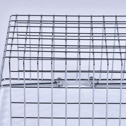 2PCS Metal Shopping Basket with Foldable Handle Portable Grocery Basket Durable