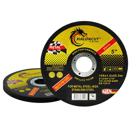 50PCS 5 Inch Metal Slicing Discs for Angle Grinder Tool 125mm x 1.2mm Durable