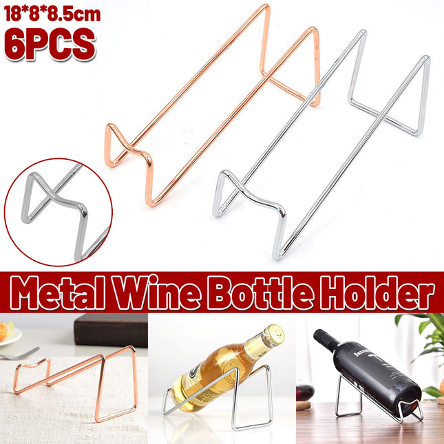 Wine Bottle Rack 6PCS Champagne Stand Red Wine Holder Home Bar Display Ornament