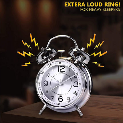 Metal Alarm Clock Small Mechanical Wake Up Clock Retro Desktop Table Clock