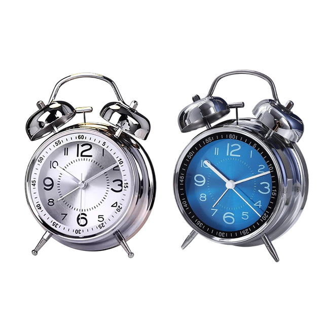 Metal Alarm Clock Small Mechanical Wake Up Clock Retro Desktop Table Clock