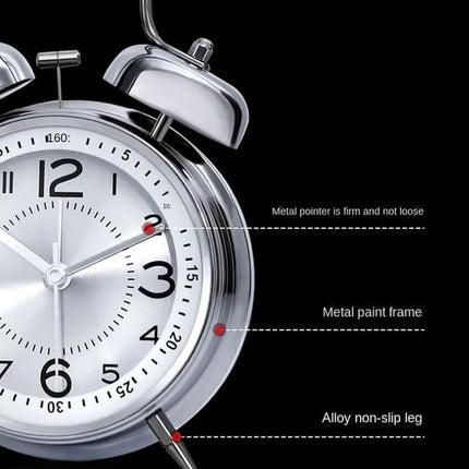 Metal Alarm Clock Small Mechanical Wake Up Clock Retro Desktop Table Clock