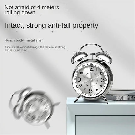 Metal Alarm Clock Small Mechanical Wake Up Clock Retro Desktop Table Clock