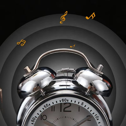 Metal Alarm Clock Small Mechanical Wake Up Clock Retro Desktop Table Clock