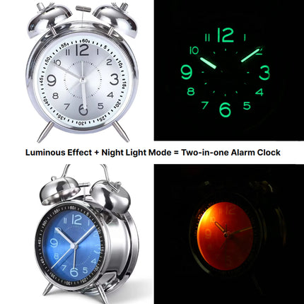 Metal Alarm Clock Small Mechanical Wake Up Clock Retro Desktop Table Clock