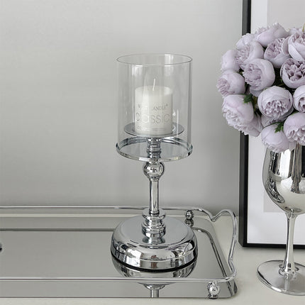 Metal Glass Candlestick Holder Decorative Table Ornaments Modern Home Decor