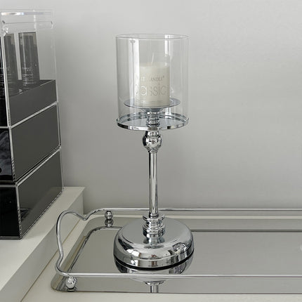 Metal Glass Candlestick Holder Decorative Table Ornaments Modern Home Decor