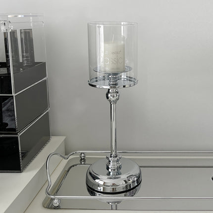 Metal Glass Candlestick Holder Decorative Table Ornaments Modern Home Decor