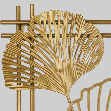 New Chinese Style Metal 3D Leaf Wall Hanging Ornament Decor For Home Bedroom