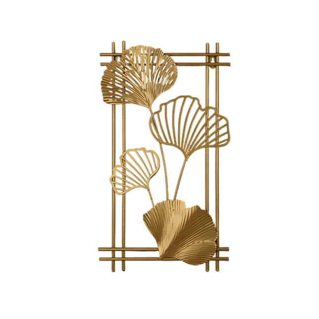 New Chinese Style Metal 3D Leaf Wall Hanging Ornament Decor For Home Bedroom