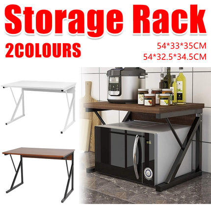 Countertop Microwave Oven Rack Kitchen Spice Organizer Storage Shelf Space Saving