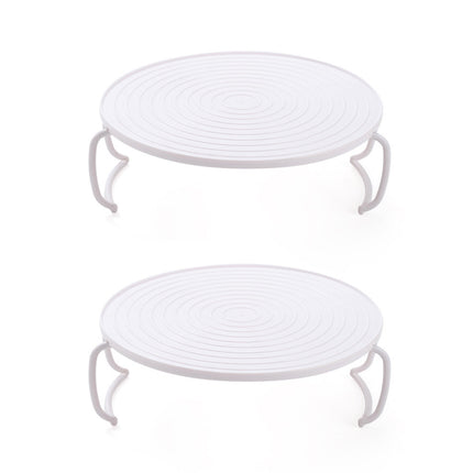 2PCS Kitchen Steaming Rack Multi Layer Tray Microwave Oven Cooking Shelf