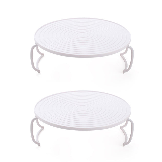 2PCS Kitchen Steaming Rack Multi Layer Tray Microwave Oven Cooking Shelf