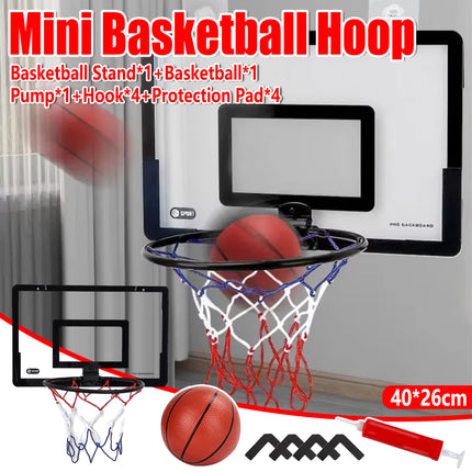 Wall Mounted Foldable Basketball Stand Indoor Outdoor Hoop Frame for Young Players