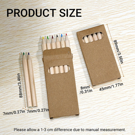 20PCS Mini Coloured Pencils Non Toxic Kids Adults Art Drawing School Home Craft