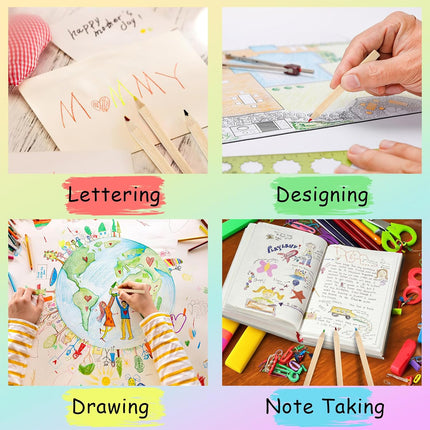 20PCS Mini Coloured Pencils Non Toxic Kids Adults Art Drawing School Home Craft