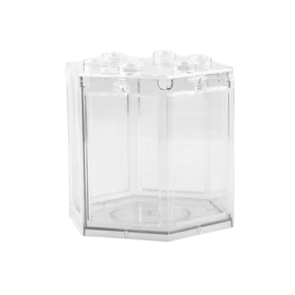 Mini Aquarium Tank 12x11x11.5cm Clear Acrylic for Betta Goldfish Desktop Display