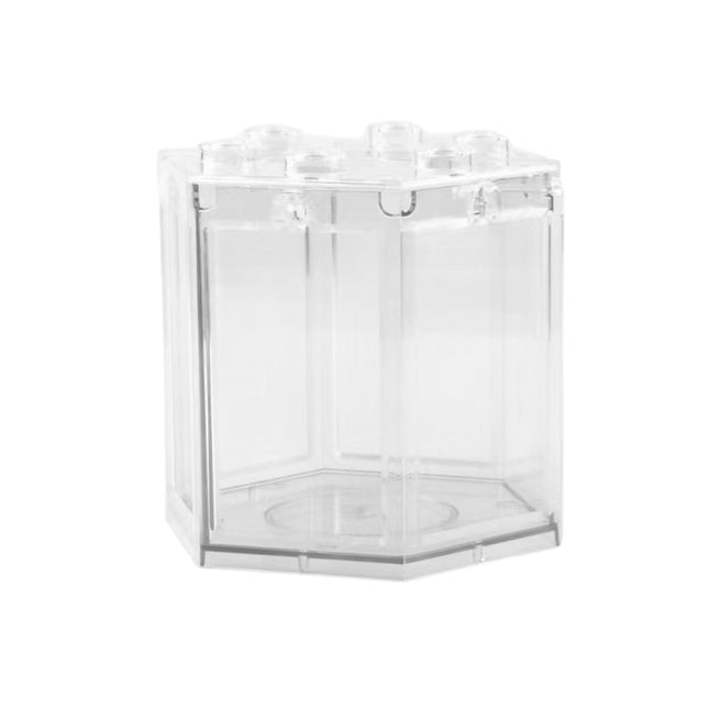 Mini Aquarium Tank 12x11x11.5cm Clear Acrylic for Betta Goldfish Desktop Display