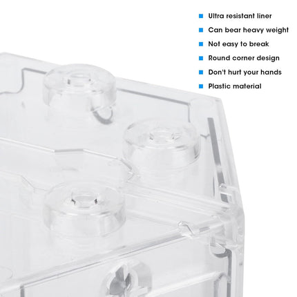 Mini Aquarium Tank 12x11x11.5cm Clear Acrylic for Betta Goldfish Desktop Display