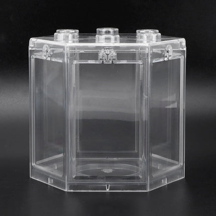 Mini Aquarium Tank 12x11x11.5cm Clear Acrylic for Betta Goldfish Desktop Display