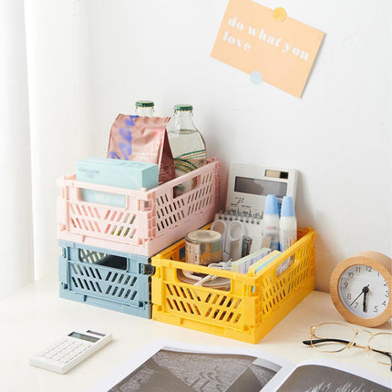 10 PCS Plastic Large Capacity Foldable Desktop Storage Box Durable Easy to Store