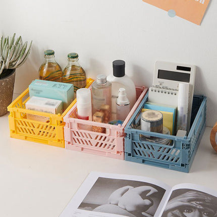 10 PCS Plastic Large Capacity Foldable Desktop Storage Box Durable Easy to Store