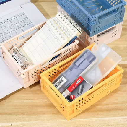 10 PCS Plastic Large Capacity Foldable Desktop Storage Box Durable Easy to Store