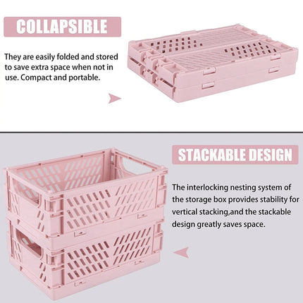 10 PCS Plastic Large Capacity Foldable Desktop Storage Box Durable Easy to Store