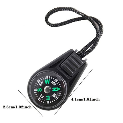 20PCS Portable Mini Survival Compass for Camping Hiking Adventure Navigation