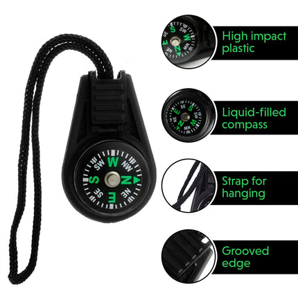 20PCS Portable Mini Survival Compass for Camping Hiking Adventure Navigation