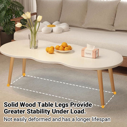 Minimalist Coffee Table Rounded Corners Easy To Install for Living Room Bedroom