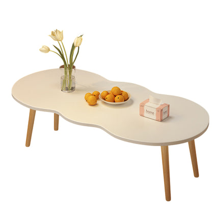 Minimalist Coffee Table Rounded Corners Easy To Install for Living Room Bedroom