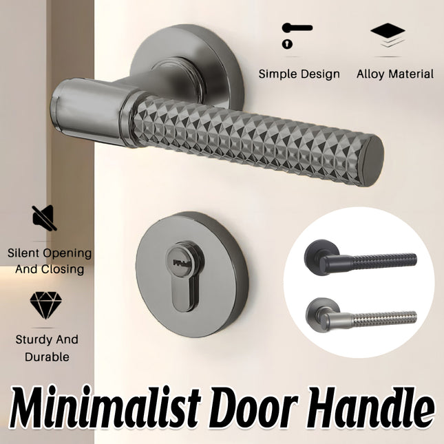 Light Luxury Minimalist Door Lock Knurled Room Door Handle Bedroom Door Lock