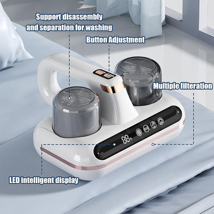 Cordless Dust Mite Remover Vacuum UV Cleaner 10000Pa Home Bed Sofa Mattress Kit