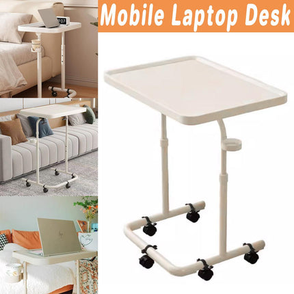 Adjustable Mobile Laptop Desk Computer Table Stand Portable Bedside Study Desk