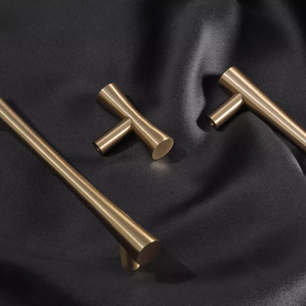 Brass Cabinet Drawer Handles 4 Sizes Modern Gold Closet Door Pulls Simple Style