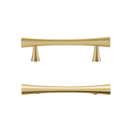 Brass Cabinet Drawer Handles 4 Sizes Modern Gold Closet Door Pulls Simple Style