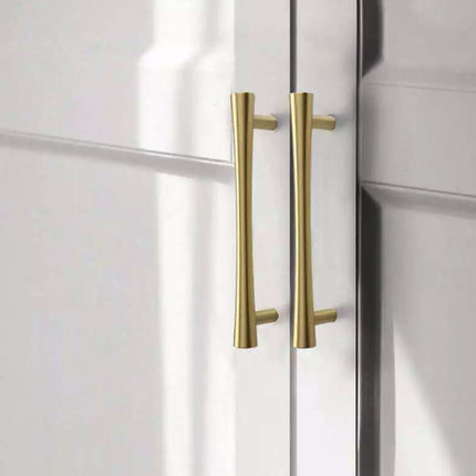 Brass Cabinet Drawer Handles 4 Sizes Modern Gold Closet Door Pulls Simple Style
