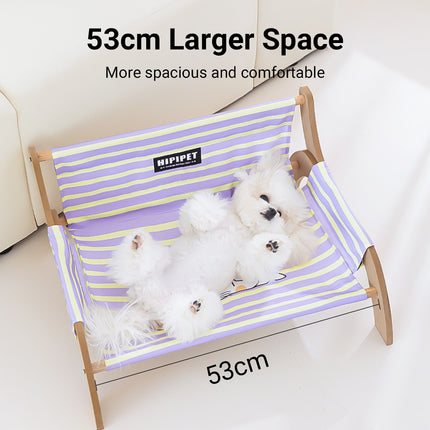 Pet Striped Lounge Bed Pet Nest Soft Cushion Washable Anti Slip Comfortable