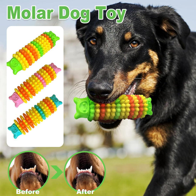 Bear Head Dog Chew Toys for Teething and Fun Caterpillar Pet Toys for Dogs