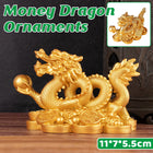 Money Dragon Figurine Decoration Resin Wealth for Home Office Desktop Decor Use
