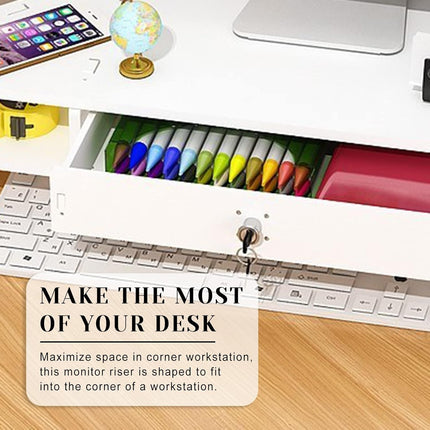 Desktop Elevated Monitor Stand Storage Rack Durable for Home Office Desktop Use