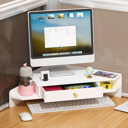Desktop Elevated Monitor Stand Storage Rack Durable for Home Office Desktop Use
