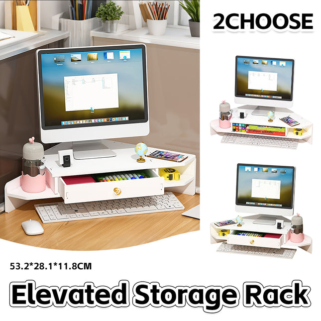 Desktop Elevated Monitor Stand Storage Rack Durable for Home Office Desktop Use