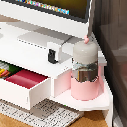 Desktop Elevated Monitor Stand Storage Rack Durable for Home Office Desktop Use