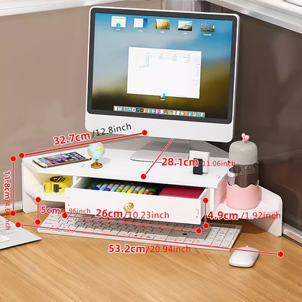 Desktop Elevated Monitor Stand Storage Rack Durable for Home Office Desktop Use