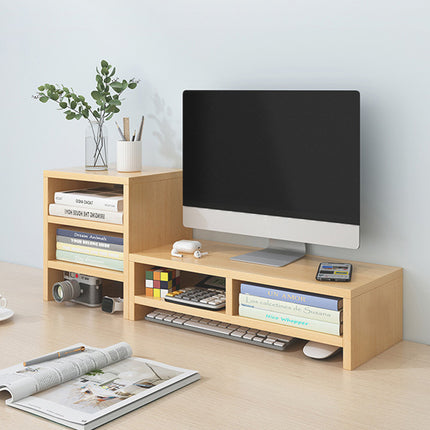 Monitor Stand Riser Double-Layer Design Space Saving for Desk Organizer Storage