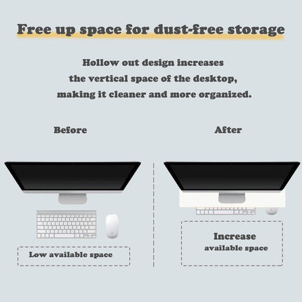 Monitor Stand Riser Double-Layer Design Space Saving for Desk Organizer Storage