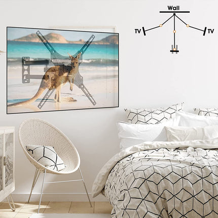 32-55 Inch TV Monitor Wall Mount Bracket Adjustable Telescopic Stable X-Shaped