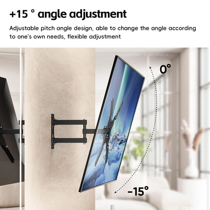 32-55 Inch TV Monitor Wall Mount Bracket Adjustable Telescopic Stable X-Shaped